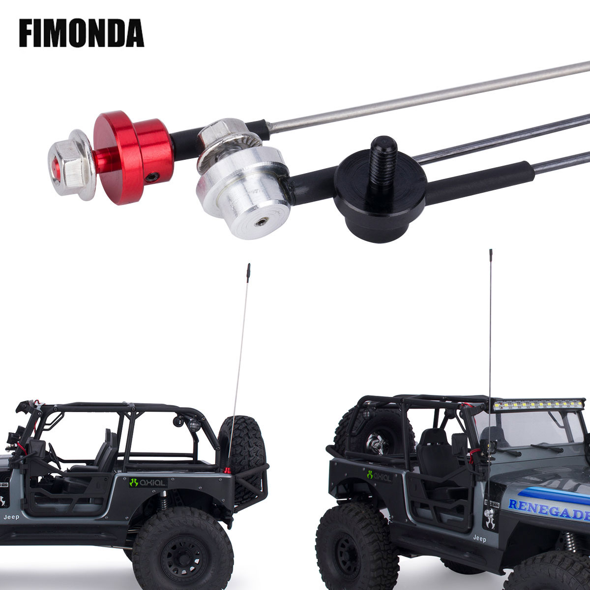 Rc Hobby Crawler - 50cm Metal Adjustable Simulation Antenna with