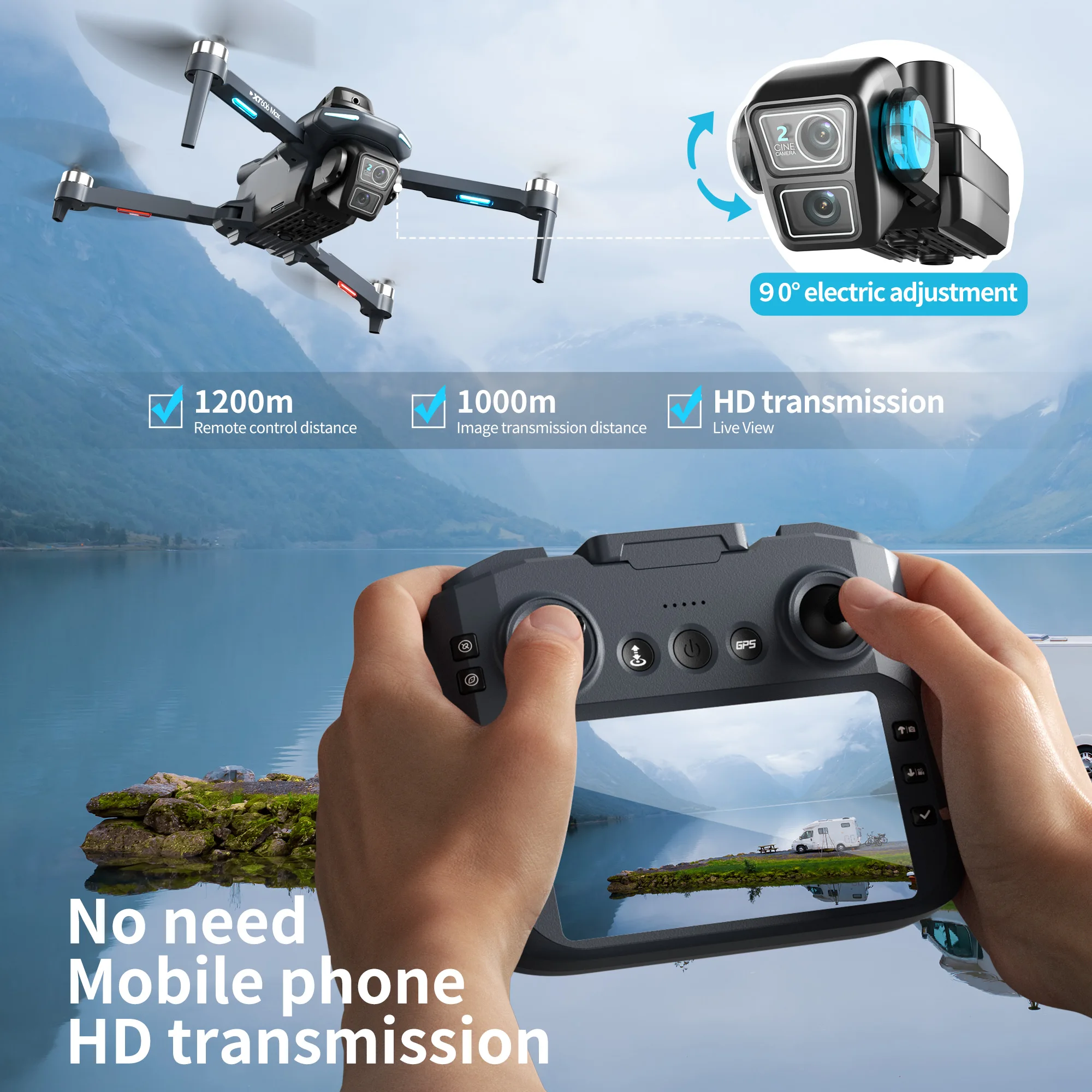 Original XT606 MAX GPS Drone 4 - Rc Hobby China review and price