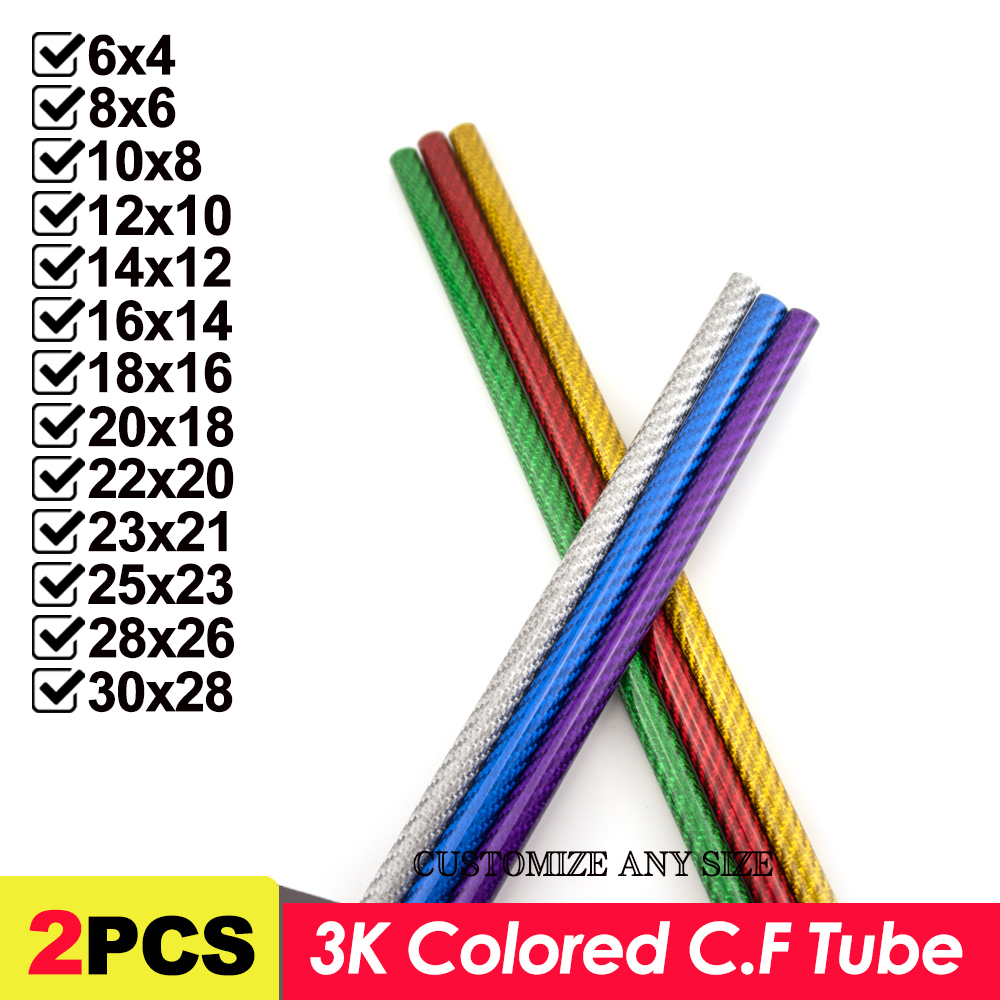 2PCS Carbon Fiber Colored Tube - Rc Hobby Youtube review and price