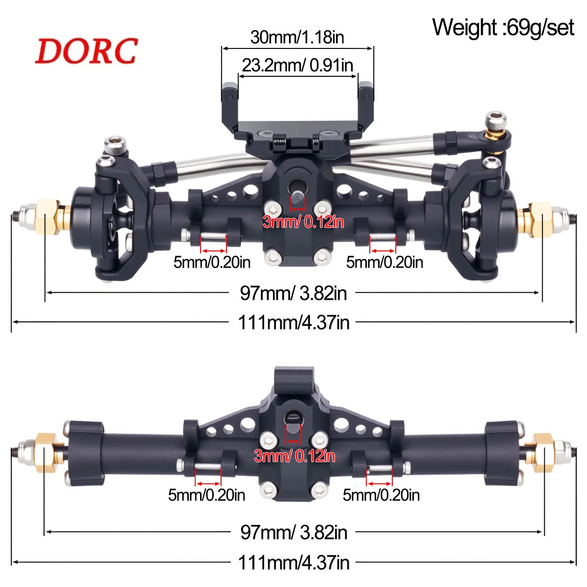 1Set Plastic Axles w/ Servo Mo - Rc Hobby Crawler review and price