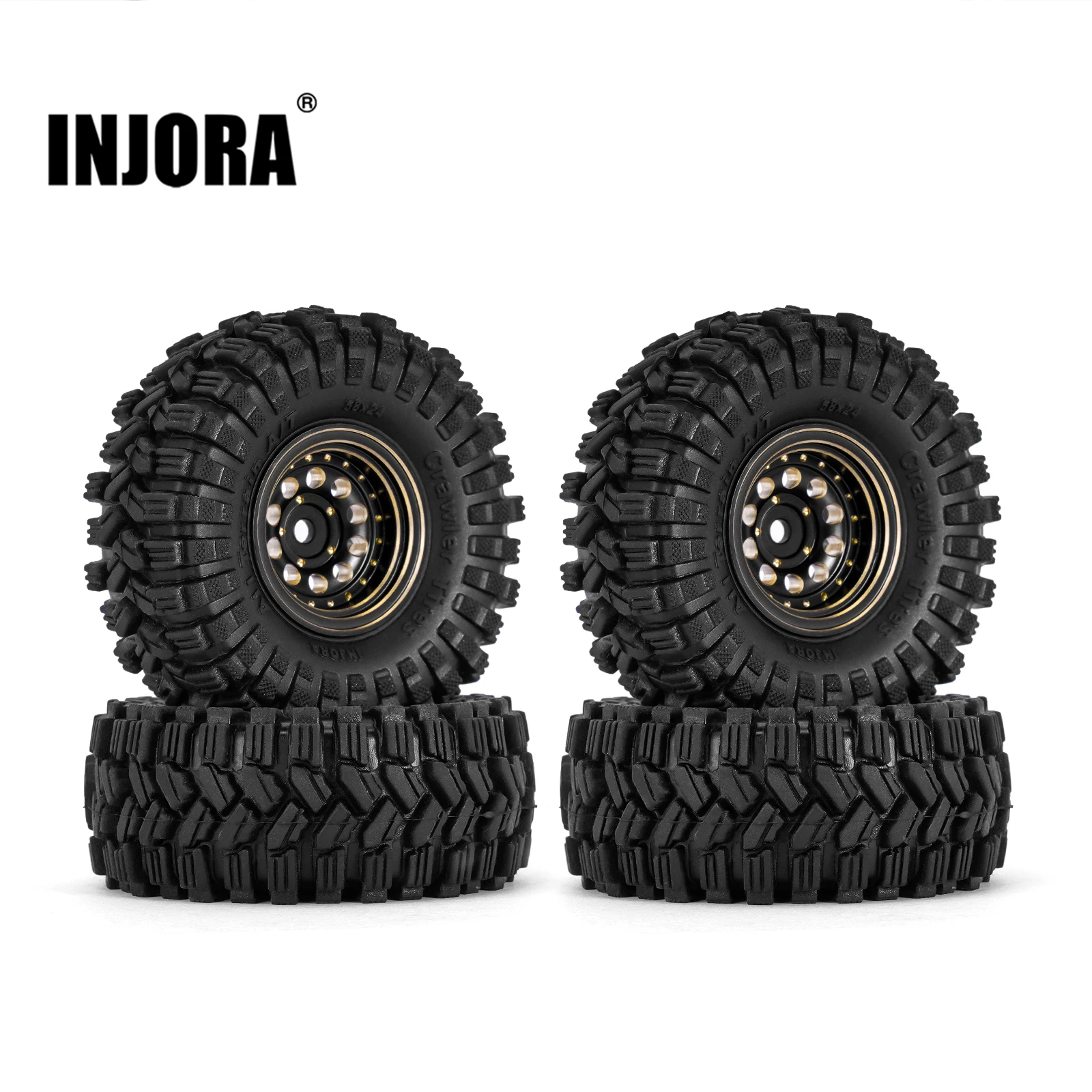 INJORA Black Coating Brass 1.0 - Wheel Hex Adapter review and price