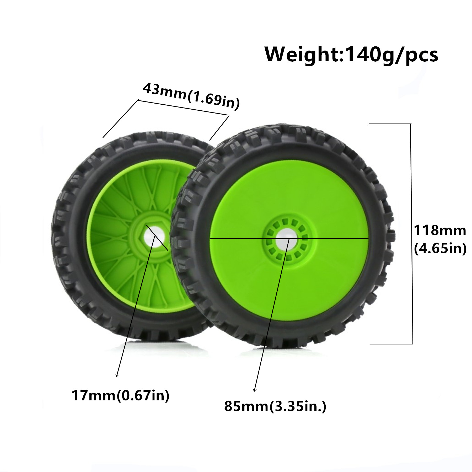 RC 1/8 Buggy Tires and Wheels  - Rc Hobby Dump Truck review and price
